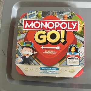 Hasbro Monopoly Go! Game with Red and Yellow Design